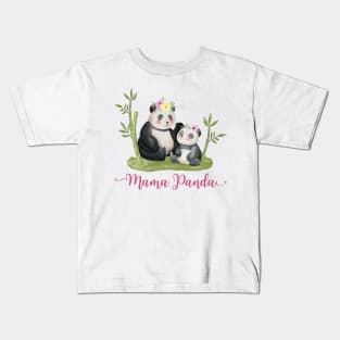 Mama Panda, Panda Lover Kids T-Shirt